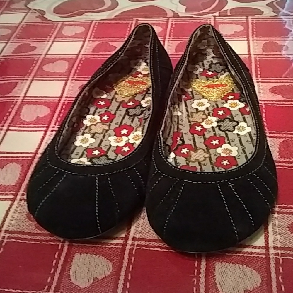 Rocketdog Suede Embroidered Flats